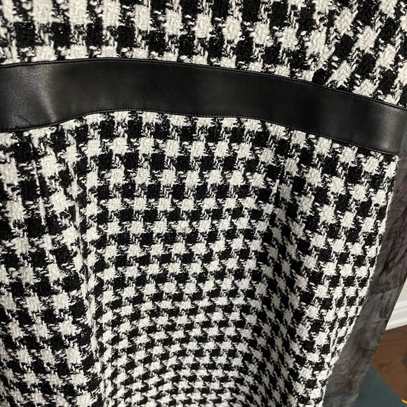 Women's Vintage Joe Fresh Medium Black & White Houndstooth Dress 🖤✨ - Picture 8 of 9